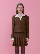 KATE V NECK WOOL JACKET_BROWN (6612509098102)