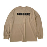 SK8ER ROCK LONG SLEEVE T-SHIRT BEIGE (6616265228406)