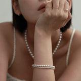 3mm パールブレスレット / 3mm pearl bracelet (L size)