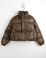 [6oz/4color] マレムレザースナップクロップショートパディング
