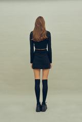 ポイントスリットミニスカート / HIDE Slit Skirt (4606068359286)