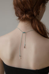 ハートポイントメランジストリングネックレス/Heart point melange string necklace