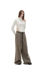 ヘリンボーンワイドパンツ/HERRINGBONE WIDE PANTS