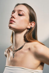 NO.317 [BLACK] GEOMETRY HEART EARCUFF