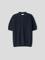 LMNカラーリングハーフジップアップハッチ半袖ニット/LMN Cooling Half Zip-Up Hachi Short-Sleeved Knitwear (9 colors)