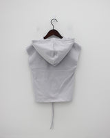 シャーリングスリーブレスフード / Shirring sleeveless hood (2color)