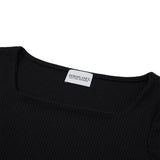 Square Slim Mini Dress [BLACK] (6638396440694)