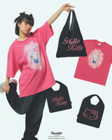 acme de la vie / Sanrio HELLO KITTY KNIT BAG PINK