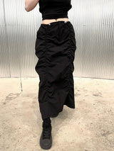 ライジングシャーリングスリットロングスカート / 931. Rising shirring slit long sk (2color)