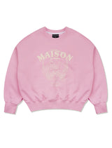 Women's Crop Fruits Gift HeavyTerry Sweatshirt Pink(FCD3TS704W)