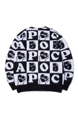 Hope Checker-Board Cardigan_Black (6678734831734)