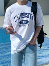 JR ユニバーシティプリンティングルーズフィットTシャツ
