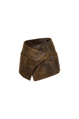 ベルトラップスカート/BELT WRAP SKIRT[brown]