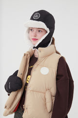 ドゥードゥルチェリーサークルロゴダウンベスト／DOODLE CHERRY CIRCLE LOGO PADDING VEST [BEIGE]