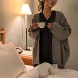 [BELLIDE MADE] Granma loose fit knit cardigan