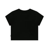 シンプリファイローズクロップTシャツ / SIMPLIFY ROSE CROP T-SHIRTS - BLACK