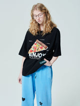 キャンペーンTシャツピザ/[ENJOY YOUR MEAL] CAMPAIGN 1/2 T-SHIRT PIZZA _BLACK