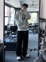 never headset printing loosefit hoody