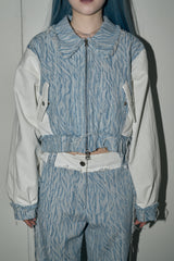 ジャカードデニムパンツ / jacquard denim jp - white