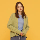 カシミアブレンドカーディガン/CASHMERE BLEND CARDIGAN_GREEN BEAN