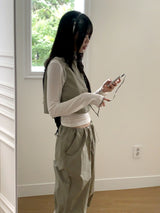 Tabe shirring vest vest set-up