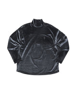HOUNDS-TOOTH VELVET TURTLE-NECK TEE (Charcoal) / ハウンドトゥースベルベットタートルネックTシャツ