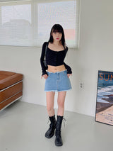 ロースナップカーディガンTシャツ/Low Snap Cardigan T-shirt (3color)