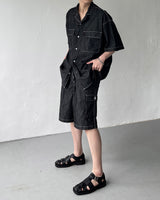 デニムカーゴショーツ/SI denim cargo shorts