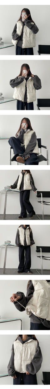 Day String Oversized Fit Padded Vest