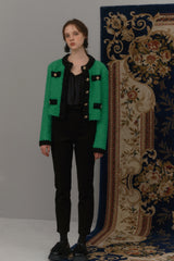 Tweed knit jacket