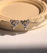 ワンタッチテディベアピアス (2 colors)
