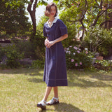 ステッチシェイプカラードレス / Stitch Shaped Collar Dress