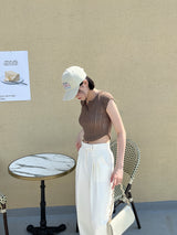 ユピクロップTシャツ / Yupi Linen Crop T-shirt (3color)