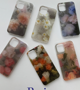 レインフラワーホワイトオレンジフォーンケース / Rain Flower white orange Phone Case
