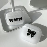 3DブラックリボンAirPodsケース / 3D Black Ribbon AirPods Case