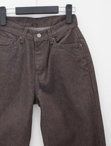 フィックスブラウンデニムパンツ/Fix Brown Denim Pants
