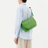 Round Flap Crossbody Bag (Green)