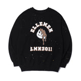 ARCH PRINTING PAINTING SWEAT SHIRT-BLACK