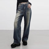 Keevy Button Wide Denim Pants