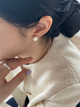 [92.5silver] コットンパールピアス