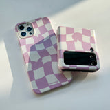 Checkerboard Pink Iphone Bumper case (6674347688054)