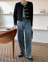 メイストーンウォッシングデニムパンツ(2color) (6677075755126)