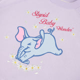 Stupid baby Crop Sweat-shirt [Lilac] (6535250837622)