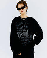 スウィングタイポスウェットシャツ/SWING TYPO SWEATSHIRT-CHARCOAL