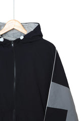 パイピングカラーフードジップアップ / Piping Color Hood Zip-up
