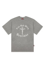 VENTIQUE ピグメントジーザス半袖Tシャツ