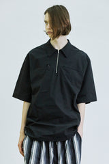 アノラック ジップアップ ナイロンシャツ / anorak zipper up nylon shirt black
