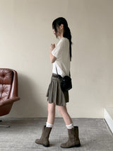 リクルビンテージフラワーパンチングパフ半袖ブラウス / Rikle Vintage Flower Punching Puff Short-Sleeved Blouse
