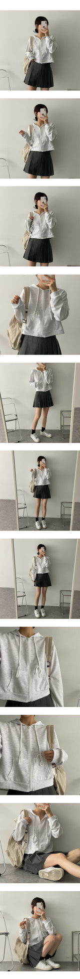 ロンパースバンクロップドフードジップアップ / Romper van Cropped Hood Zip-Up