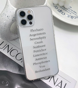 ユニークシンプルブラックレタリングフォーンケース / Unique Simple Black Lettering Phone Case